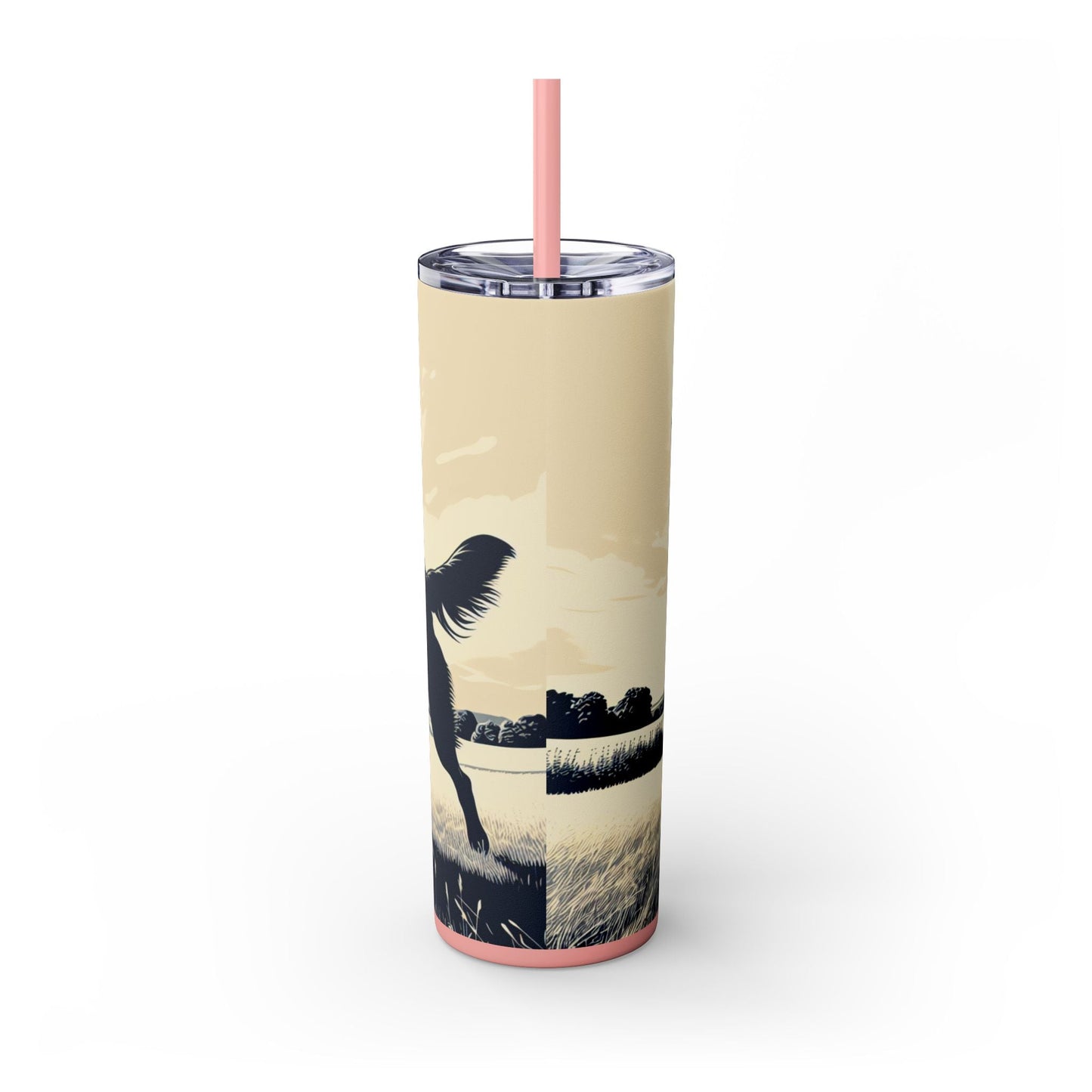 Flat Coated Retriever Tumbler with Straw, 20oz