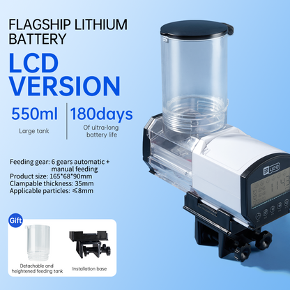 Fish tank feeder intelligent small and large capacity aquarium koi goldfish timed automatic fish feeder