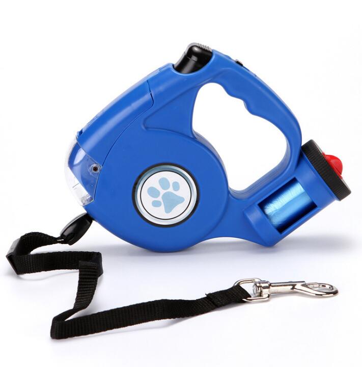 4.5M LED Flashlight Extendable Retractable Pet Dog Lead Leash with Disposable Poop Bag - gallery view 8 | Dog Leashes at
