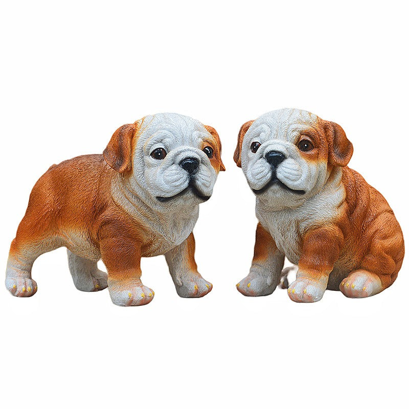 Bulldog ornament puppy resin