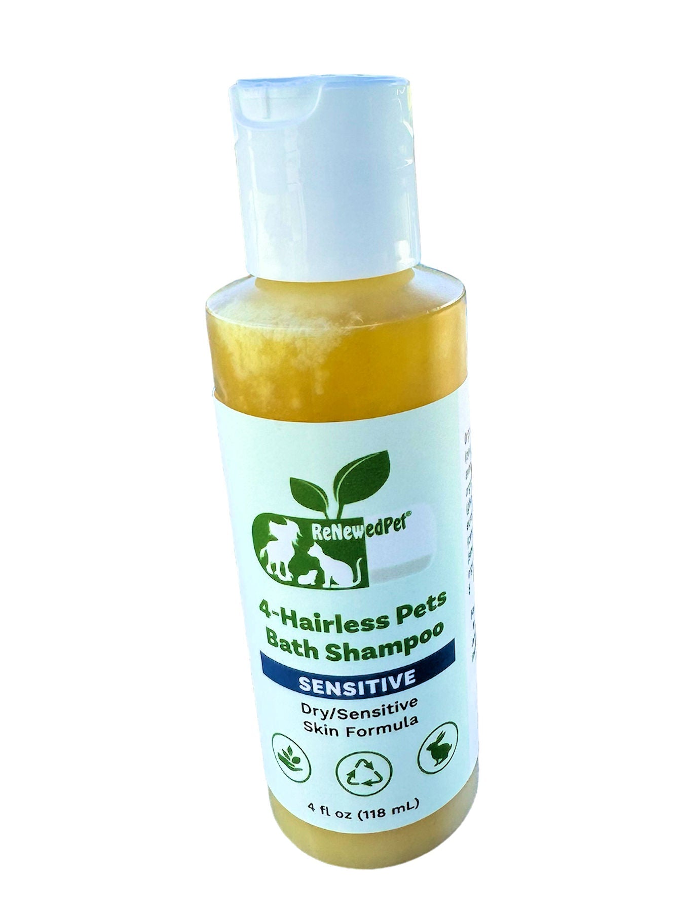 4 - HAIRLESS PETS SENSITIVE SHAMPOO - 4 Nudie Pets - ReNewedPet - 4 OZ. ($4.48/oz.) - 4HSENBATHSHAMP4OZ