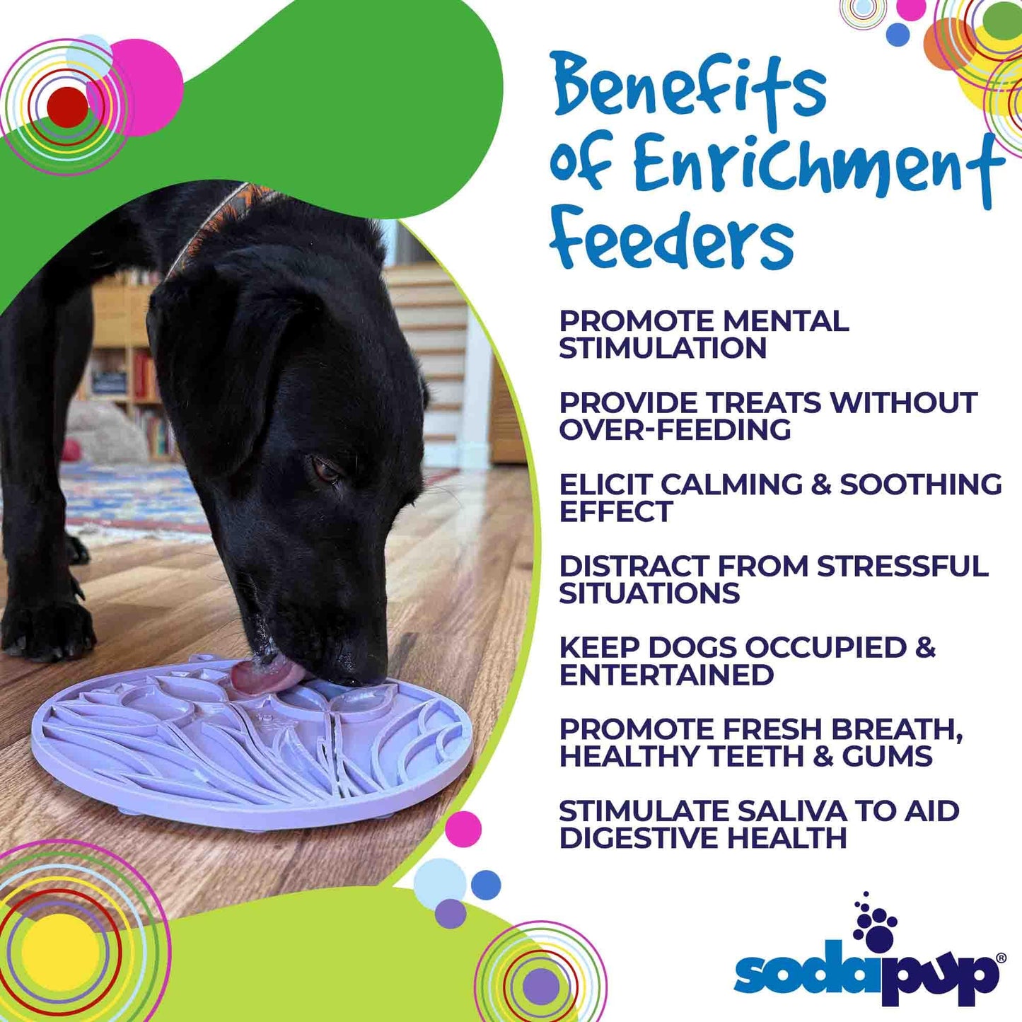 Tulip Design eMat - Enrichment Lick Mat For Dogs and Cats -