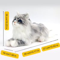 Plush Grey Hair Cat with Blue Eyes Order to Make