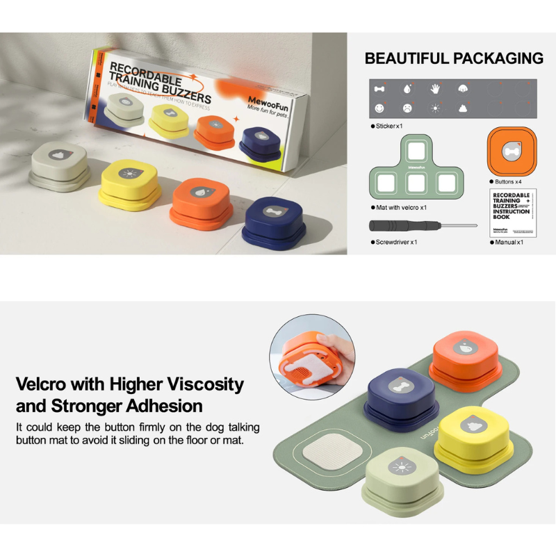 MEWOOFUN Dog Talking Buttons for Pet Communication Toy - WTN Essentials
