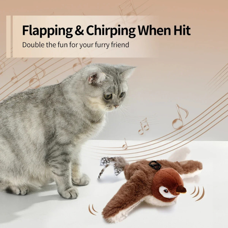 Flapping Bird Cat Toy – Interactive Catnip Plush - WTN Essentials