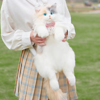 Fairy Light Calico Cat Backpack ?Handmade Glowing Plush Gift