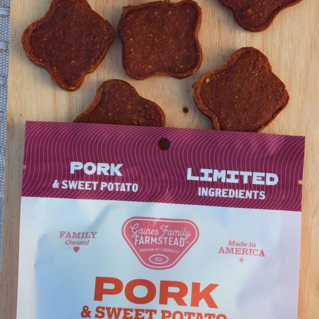 Pork And Sweet Potato Fillets Dog Treats 6 Oz USA ✅