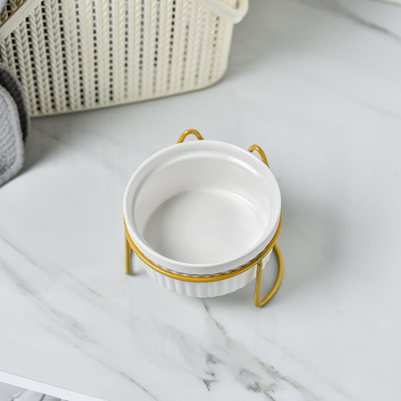Premium Elevated Ceramic Cat Bowl for Optimal Spinal Health