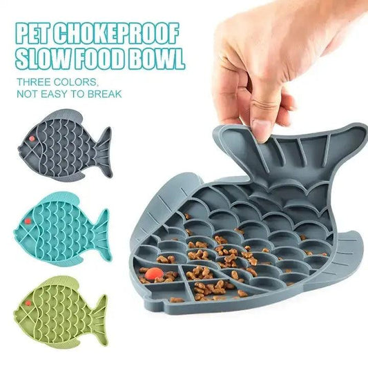 Silicone Pet Dogs Slow Food Plate
