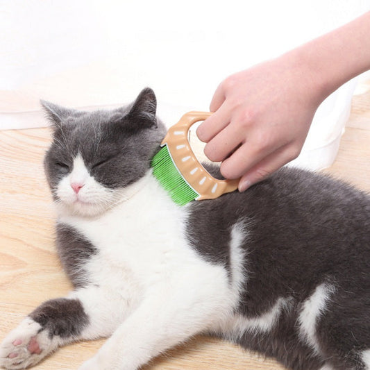 Pet Dog Cat Combs Shell Shaped Hair Remover Brush Pet