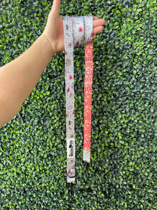 Dog Leash Bad to the Bone Edgy Biker Print Adjustable