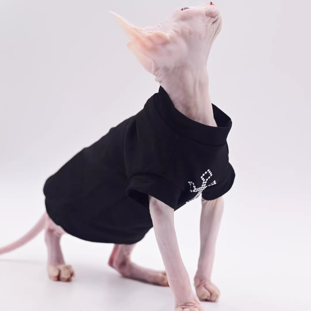 Pure Cotton Sphynx Hairless Cat Stylish Thin Vest Base Layer