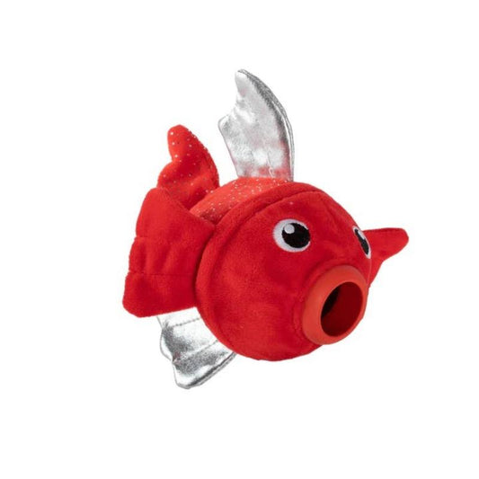 Reel Me In Red Fish Rubber & Plush Dog Toy
