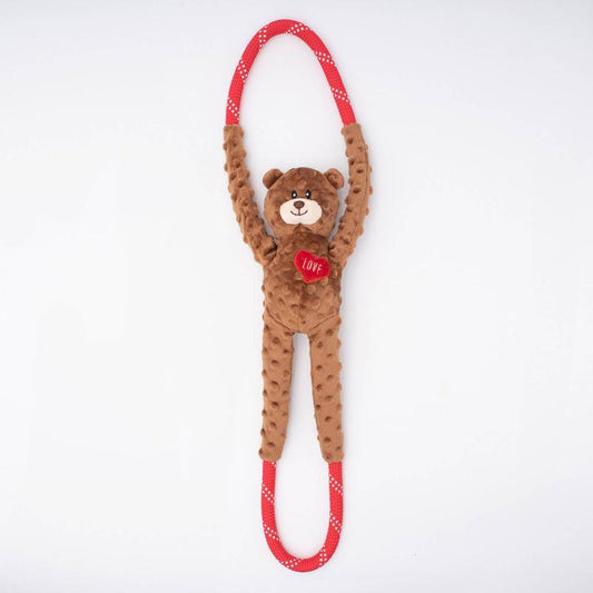 Valentine's RopeTugz Bear Plush Dog Toy