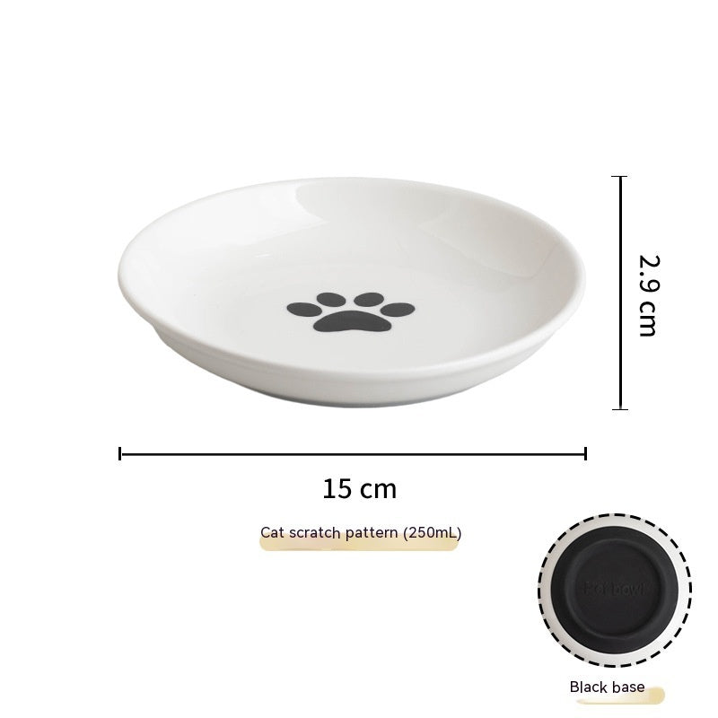 Silicone Non-slip Ceramic Cat Plate Pet
