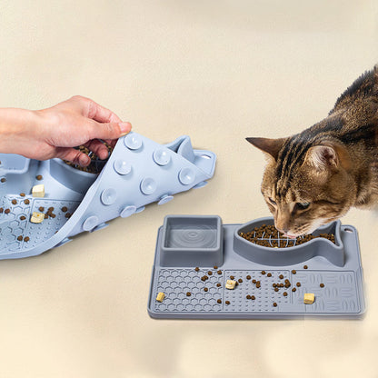 Multifunction Pet Slow Feeder Bowls Dog Licking Mat With