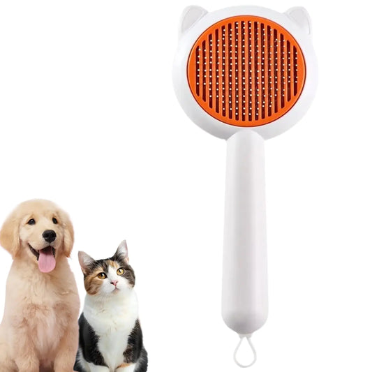 Style Loft Collection Cat Brush for Shedding Self-Cleaning Brush for Pet Hair Removal Cat Hair Brush Remover for Long and Short Haired Cats and Dogs Self-Cleaning Grooming Tool