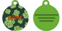 4 Leaf Clover HD Dog ID Tag