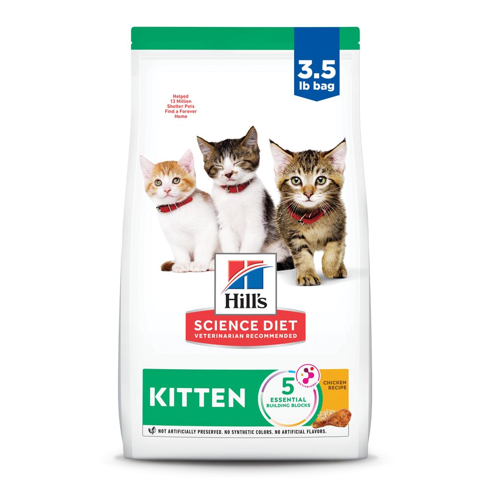 3.5lb Hill's Science Diet Kitten Chicken Recipe Dry Cat Food - main product view | Dry Cat Food at Purrfect Pet Kingdom