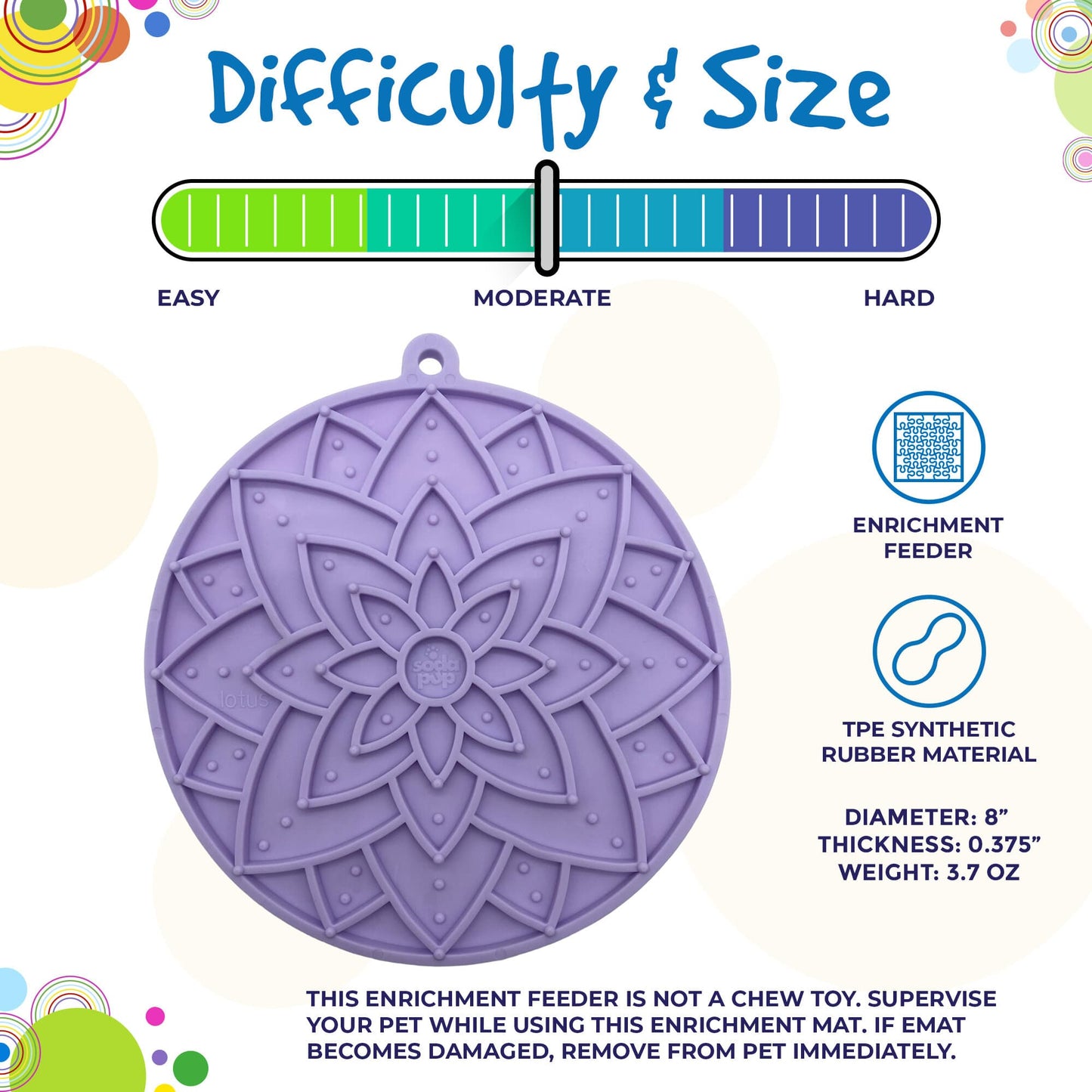 Lotus Design emat - Enrichment Lick Mat For Dogs and Cats - With