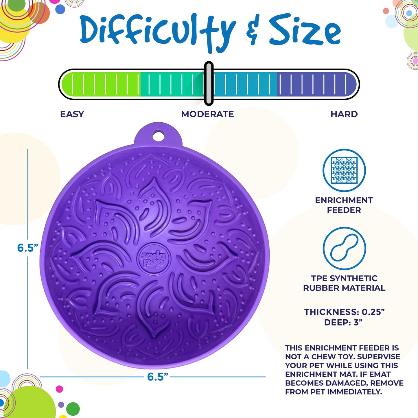 Garden of Eatin' Tipsy Bowl - Wobble Lick Mat for Dogs &