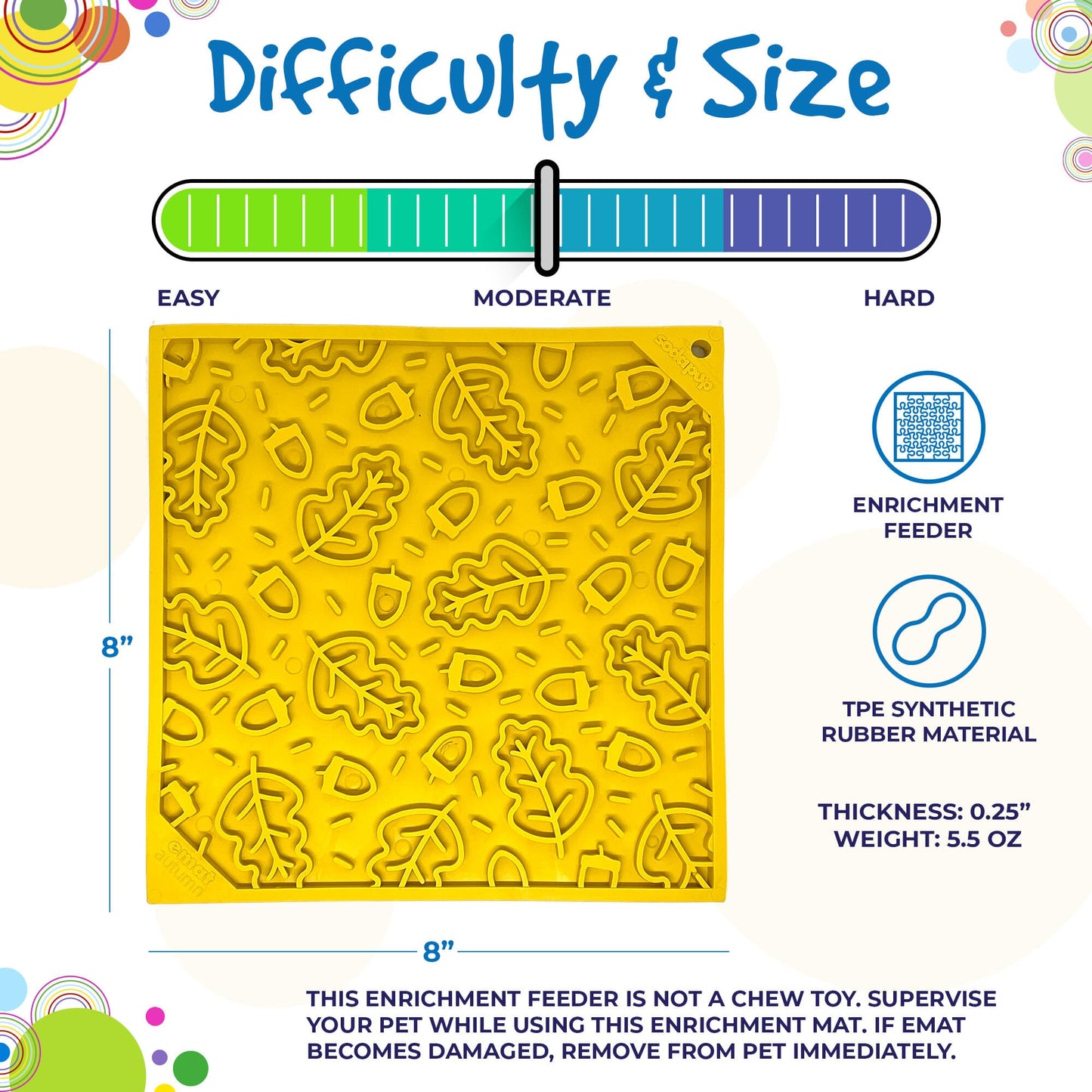 Dog Toy Autumn eMat Enrichment Lick Mat