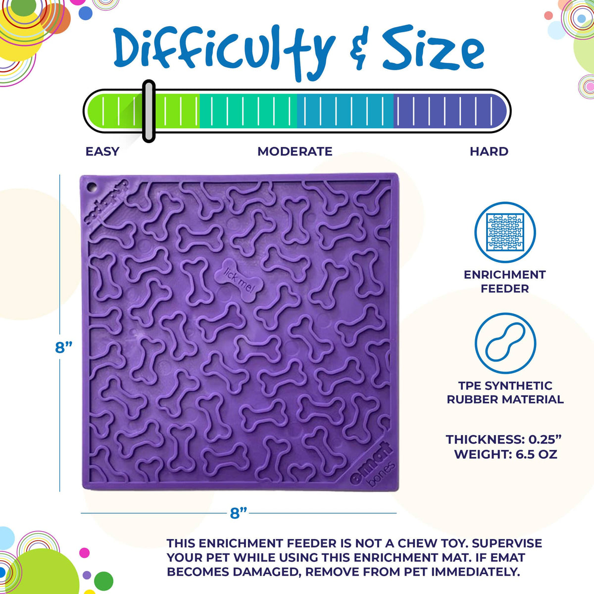 Purrfect Kingdom™ - Bones Emat Enrichment Lick Mat Toy