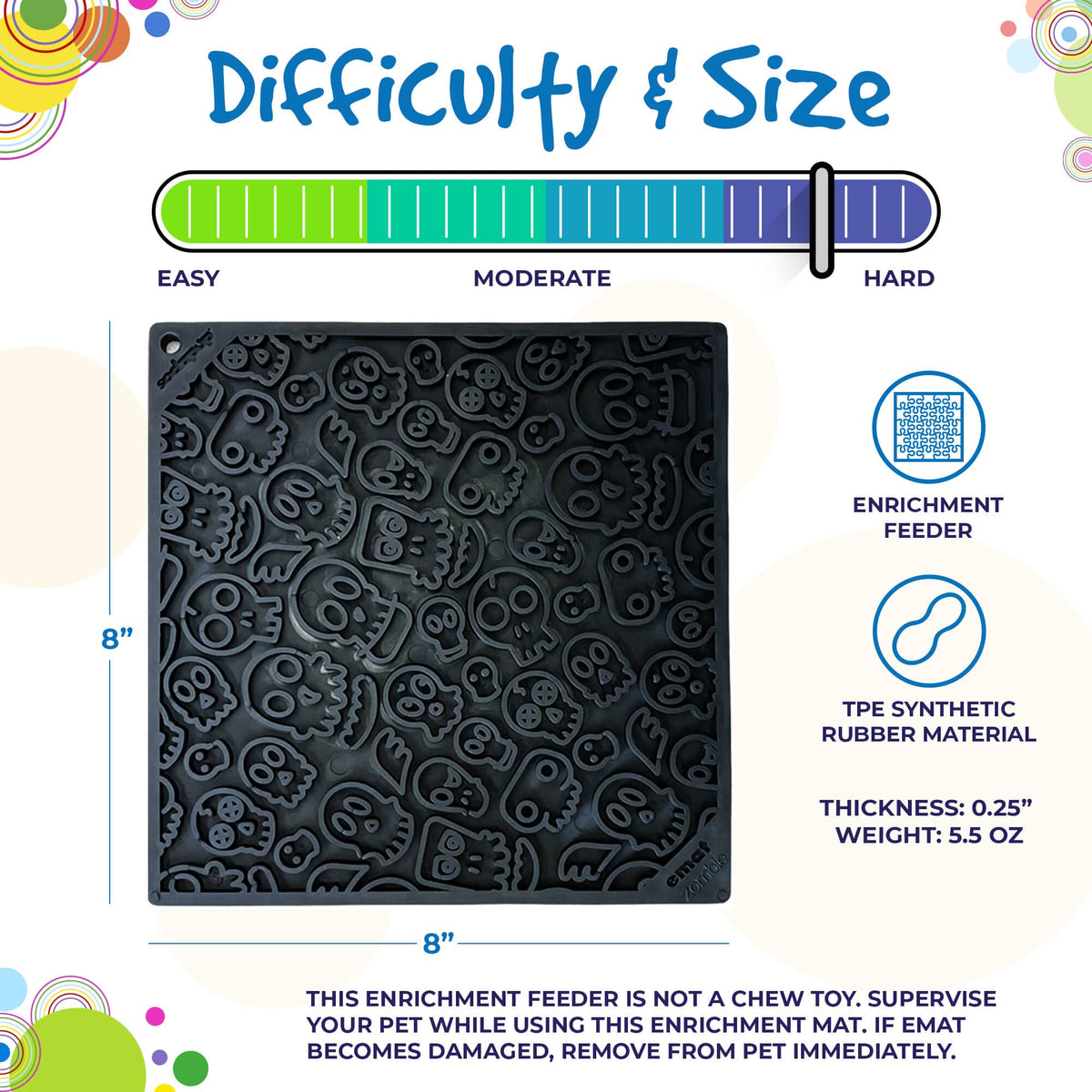 Zombie Emat Enrichment Lick Mat For Dogs And Cats Halloween - gallery image 7