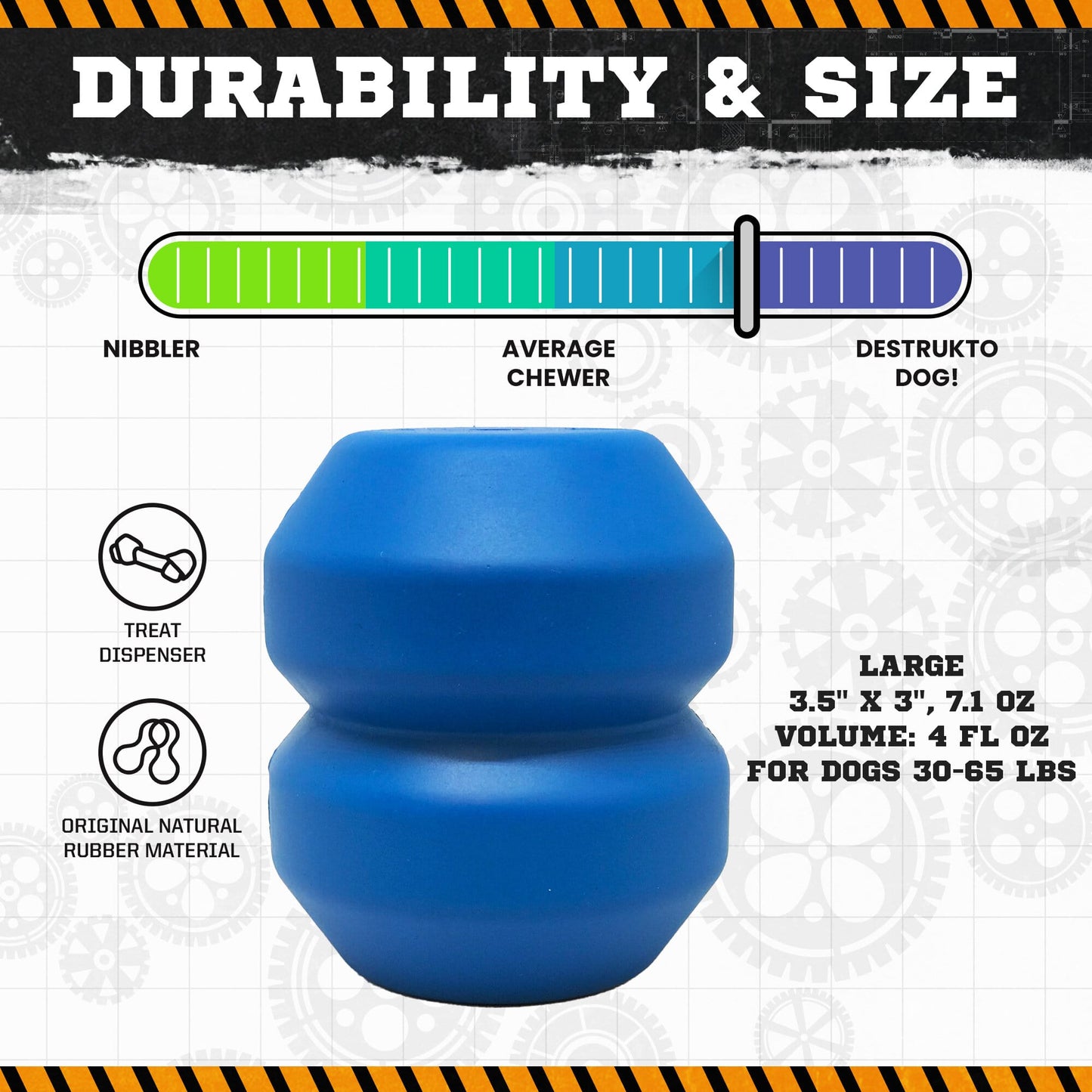 Double Trouble toy - Dual Chamber Treat Dispenser for Large