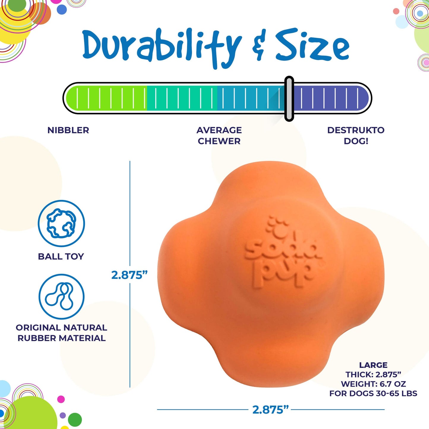 Crazy Bounce Rubber Dog Chew Toy for Power Chewers | Retrieving
