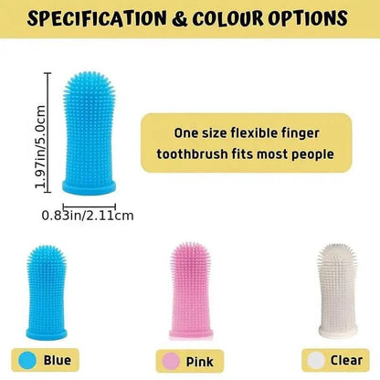 5-Pieces: Super Soft Pet Finger Toothbrush Teeth Cleaning