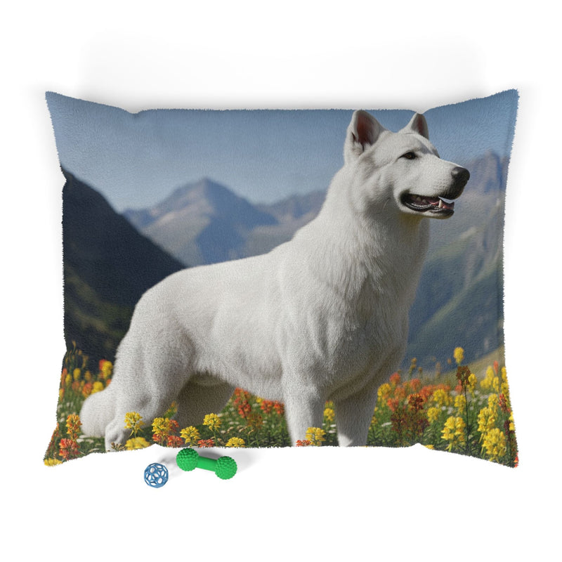 White Swiss Shepherd Dog Pet Bed