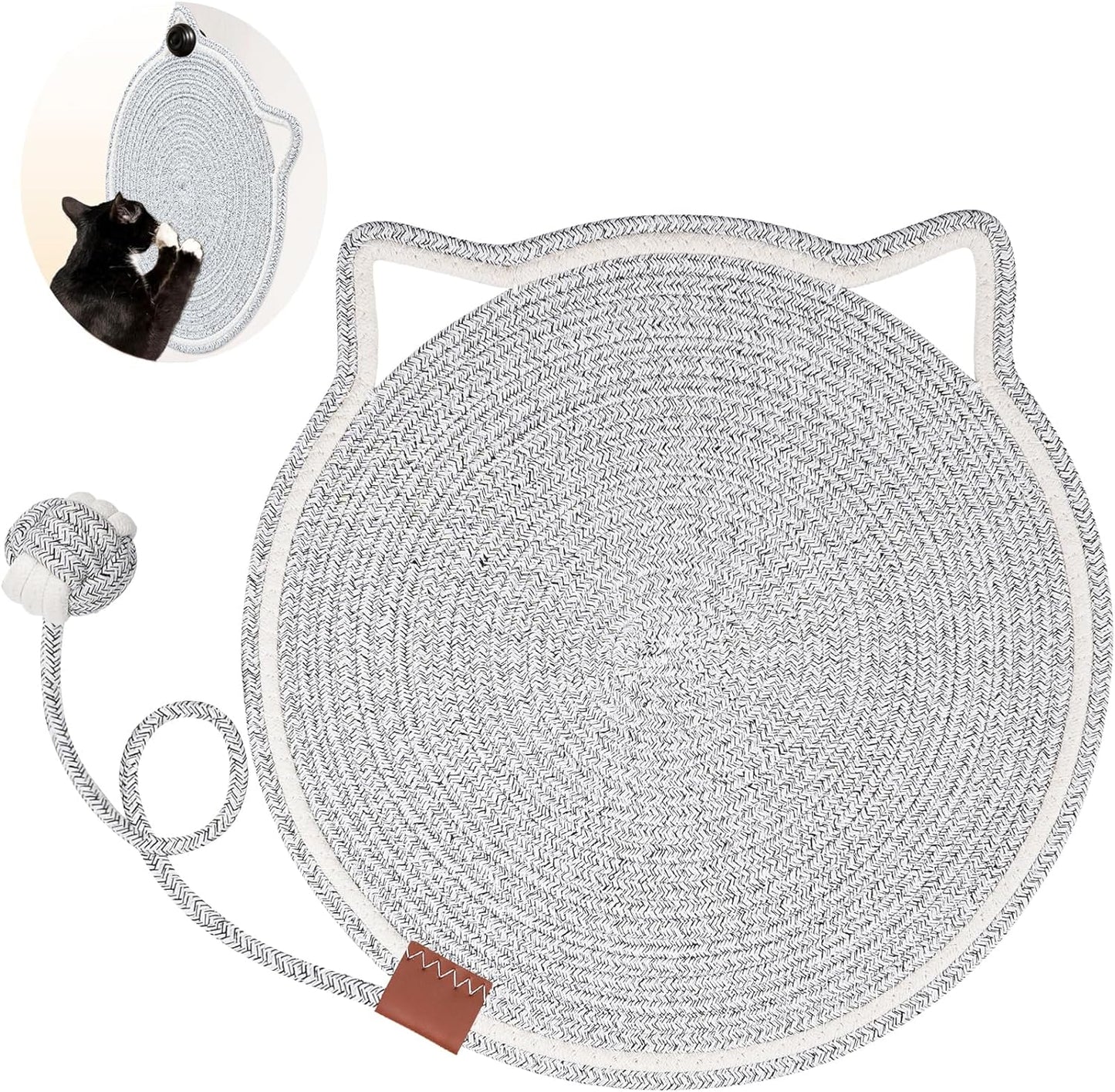 Cat Scratcher Mat Natural Cotton Rope Cat Scratch Pad Round