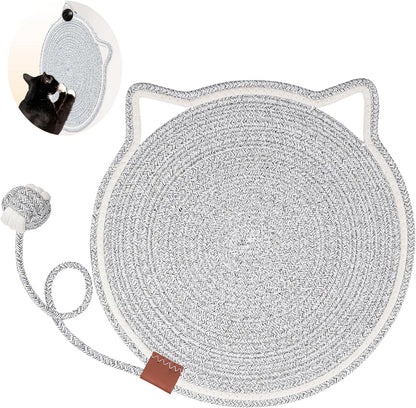 Cat Scratcher Mat Natural Cotton Rope Cat Scratch Pad Round