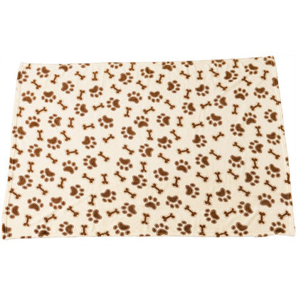 Spot Snuggler Plush Pet Blanket 40x60 Bones and Paws Design