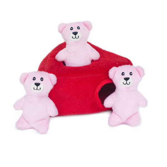 Valentine's Burrow Heart 'n Bears Plush Interactive Dog Toy