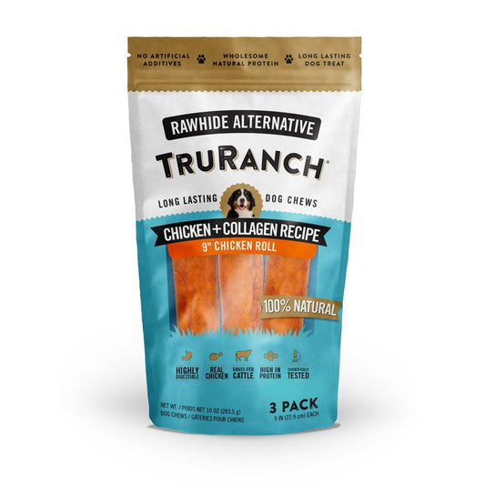 Dog Treats Chicken Collagen Rolls Rawhide Free 10oz 🍗