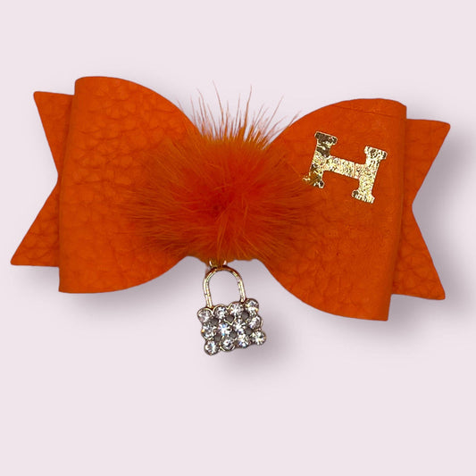 Hairmes Lock Pom Dog Hair Bow