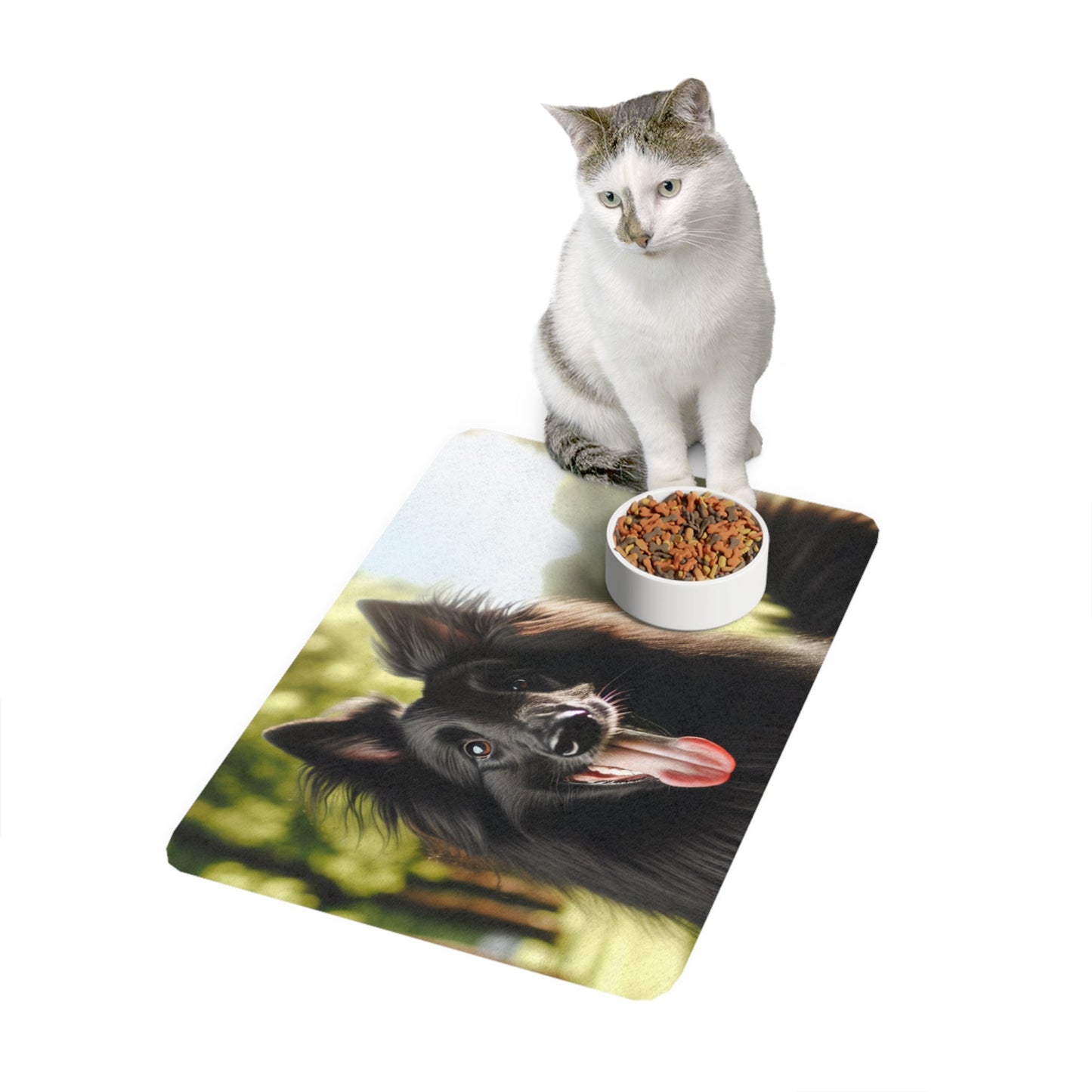 Pet Food Mat (12x18) - Belgian Shepherd Dog Groenendael