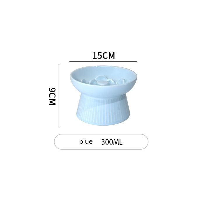 Ceramic Pet Cat Bowl Dog Bowl Anti-choke And Slow Food