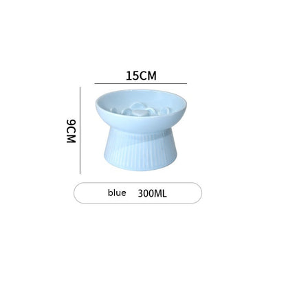 Ceramic Pet Cat Bowl Dog Bowl Anti-choke And Slow Food