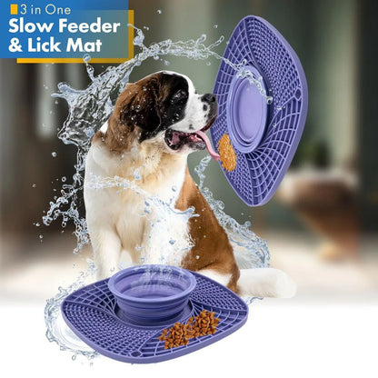 Pet Dog Slow Feeder Bowl Non Slip Puzzle Bowl Anti-Gulping