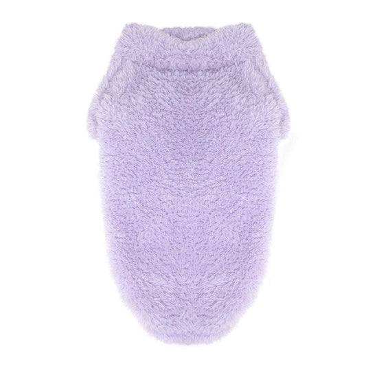 Lavender Soft Warm Plush Dog Pullover