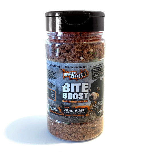 “Bite Boost” (Beef) Food Topper - Dog Treats - Bad Dog Gang