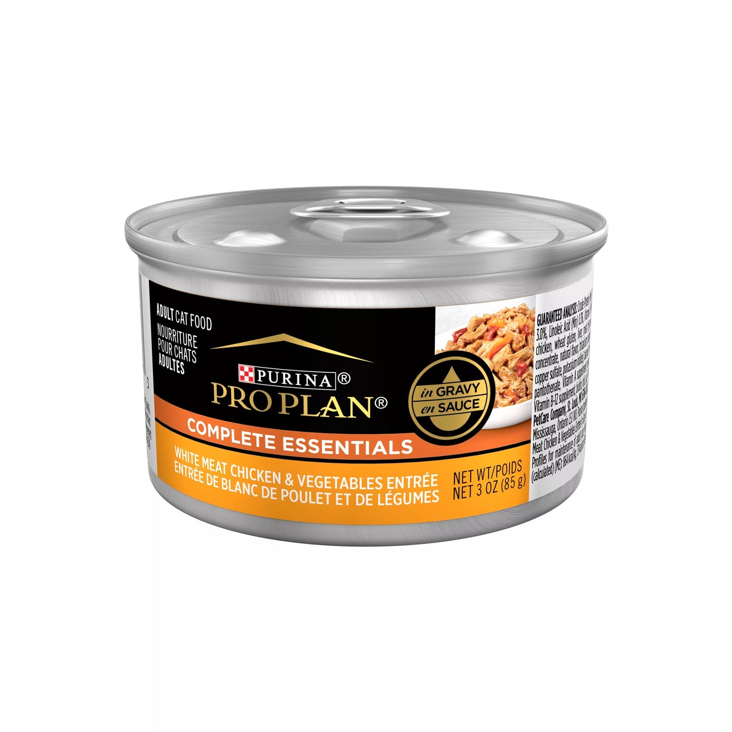 Pro Plan Complete Essentials White Meat Chicken & Vegetable Entrée in Gravy Wet Cat Food (3oz) - Wet Cat Food - The Family Pet