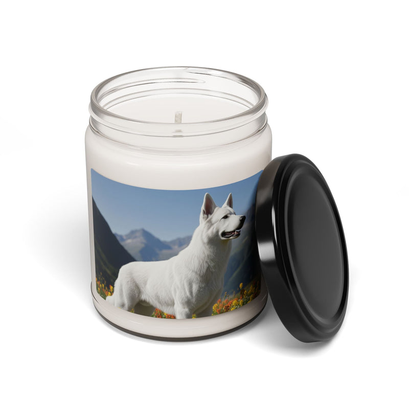 White Swiss Shepherd Dog- Scented Soy Candle, 9oz