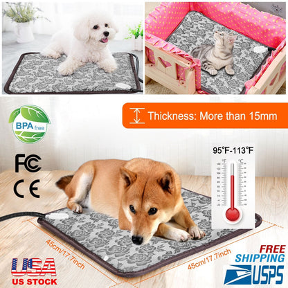 Pet Heating Pad Dog Cat Electric Heating Mat Waterproof