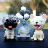Cute doll decorations in the car, resin bobblehead dog