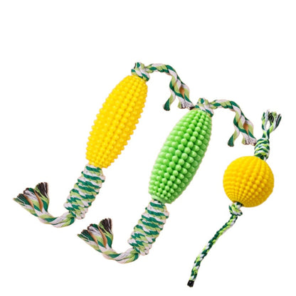 Pet Toy Corn Ball Knot Teething Toys, Large And Small Dog