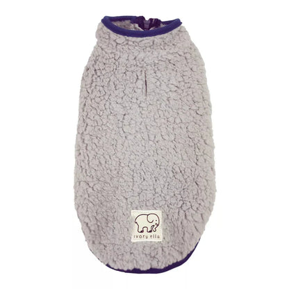 Ivory Ella Half-Zip Sherpa Pet Fleece Pullover - Gray